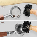 Coffee Basket Brush Coffee Cleaning Brush with Wood Handle for Portafilter Basket - Large