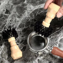 Coffee Basket Brush Coffee Cleaning Brush with Wood Handle for Portafilter Basket - Large