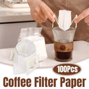 100pcs Hanging Ear Coffee Filter Hand Brew Drip Bag Disposable Coffee Filter