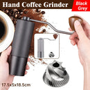 Hand Crank Coffee Grinder for Home Travel Stainless Steel Durable Easy Clean - Grey