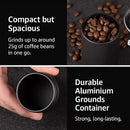 Hand Crank Coffee Grinder for Home Travel Stainless Steel Durable Easy Clean - Grey