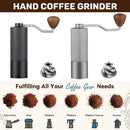 Hand Crank Coffee Grinder for Home Travel Stainless Steel Durable Easy Clean - Grey