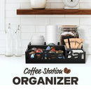 Wooden 4-Compartment Coffee Capsule Storage Box for Kitchen Cafe Desktop Storage