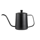 Hand Drip Coffee Pot Stainless Steel Fine Spout Hanging Ear Filter Cup Kettle - Black