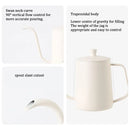 Hand Drip Coffee Pot Stainless Steel Fine Spout Hanging Ear Filter Cup Kettle - Silver
