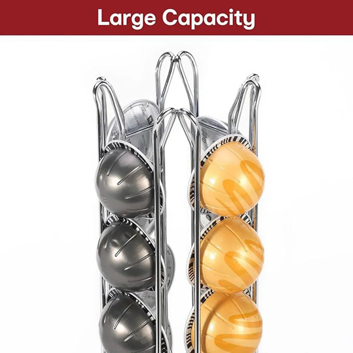 24 Coffee Capsule Holder Rack Storage Stand Pod Display Organizer Shelf Kitchen