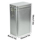 Tea Storage Canister Airtight Coffee Beans Container Iron Food Sealed Jar
