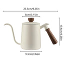 600ml Stainless Steel Coffee Pour Over Kettle Heat Resistant Home Café Brewing - Beige