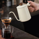 600ml Stainless Steel Coffee Pour Over Kettle Heat Resistant Home Café Brewing - Black