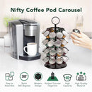 Coffee Capsule Organizer 360 Degree Rotating Holder Rack for 40 Pods Storage