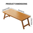 Bamboo Folding Side Table Portable Space Saving Easy Storage Stable Structure