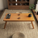 Bamboo Folding Side Table Portable Space Saving Easy Storage Stable Structure