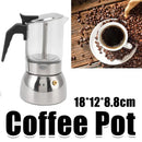 Stainless Steel Coffee Pot Heat-Resistant Glass Portable Home Pour Over
