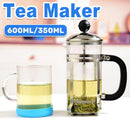 350ml 600ml Stainless Steel Glass French Press Coffee Tea Maker for Home Office - 350ML