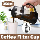 350ml French Press Coffee Maker Hand Press Tea Brewer with Filter