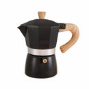 Portable Coffee Maker Wood Grain Handle Outdoor Manual Espresso Machine Camping - Blue-150ml