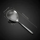 304 Stainless Steel Kitchen Colander Long Handle Noodle Dumpling Strainer Spoon - Stainless steel