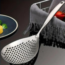 304 Stainless Steel Kitchen Colander Long Handle Noodle Dumpling Strainer Spoon - Stainless steel