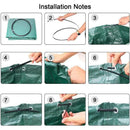 Green Garden Waste Bags with Lids 76 x 67 cm - 3 Pieces