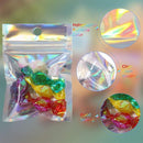100/200X Iridescent Zip Bags for Food Storage & Holographic Makeup Pouch - 20*30cm 100PCS