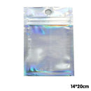 100/200X Iridescent Zip Bags for Food Storage & Holographic Makeup Pouch - 20*30cm 100PCS