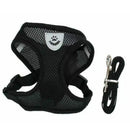 M Size Pet Dog Cat Puppy Soft Leash VEST Mesh Breathe Adjustable Harness Braces Clothes - Black