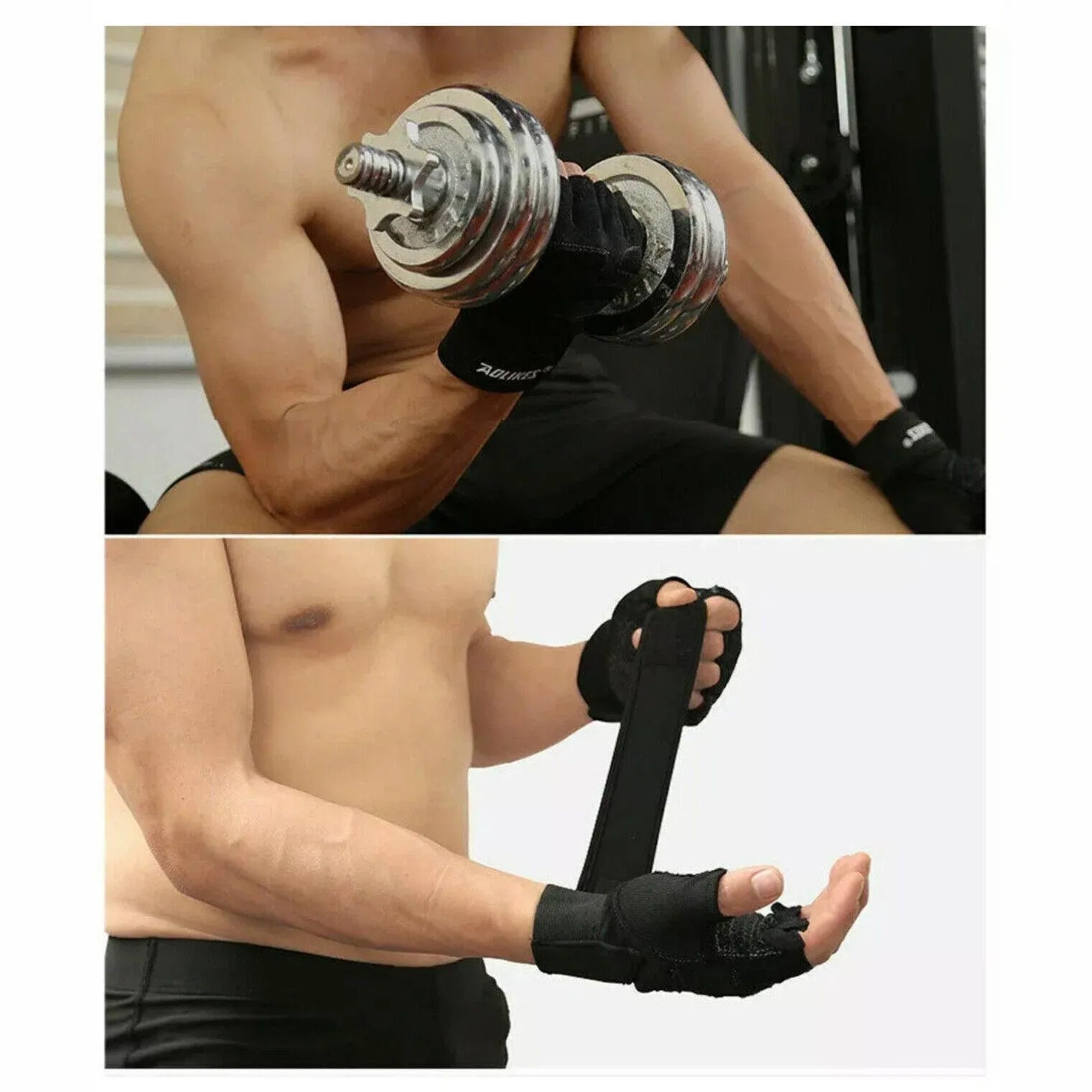 XL Size Aolikes Weight Lifting Gloves Gym Bodybuilding Fitness Workout Cycling Crossfit - One Pair Red
