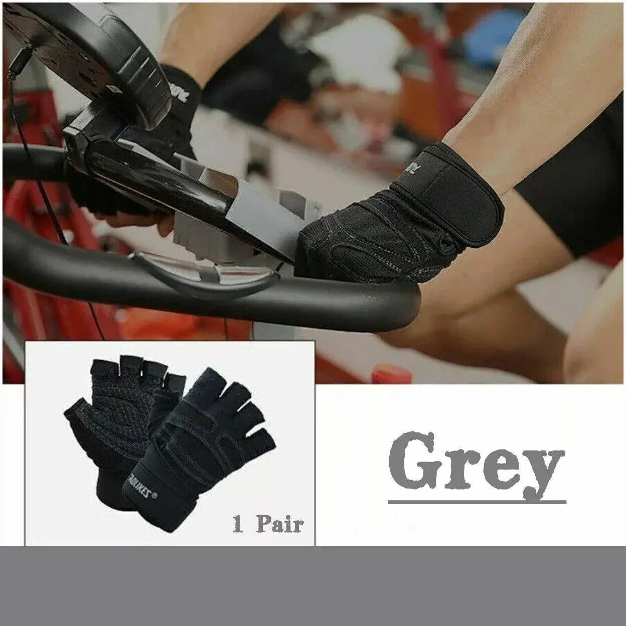 XL Size Aolikes Weight Lifting Gloves Gym Bodybuilding Fitness Workout Cycling Crossfit - One Pair Red