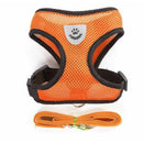 L Size Pet Dog Cat Puppy Soft Leash VEST Mesh Breathe Adjustable Harness Braces Clothes - Red