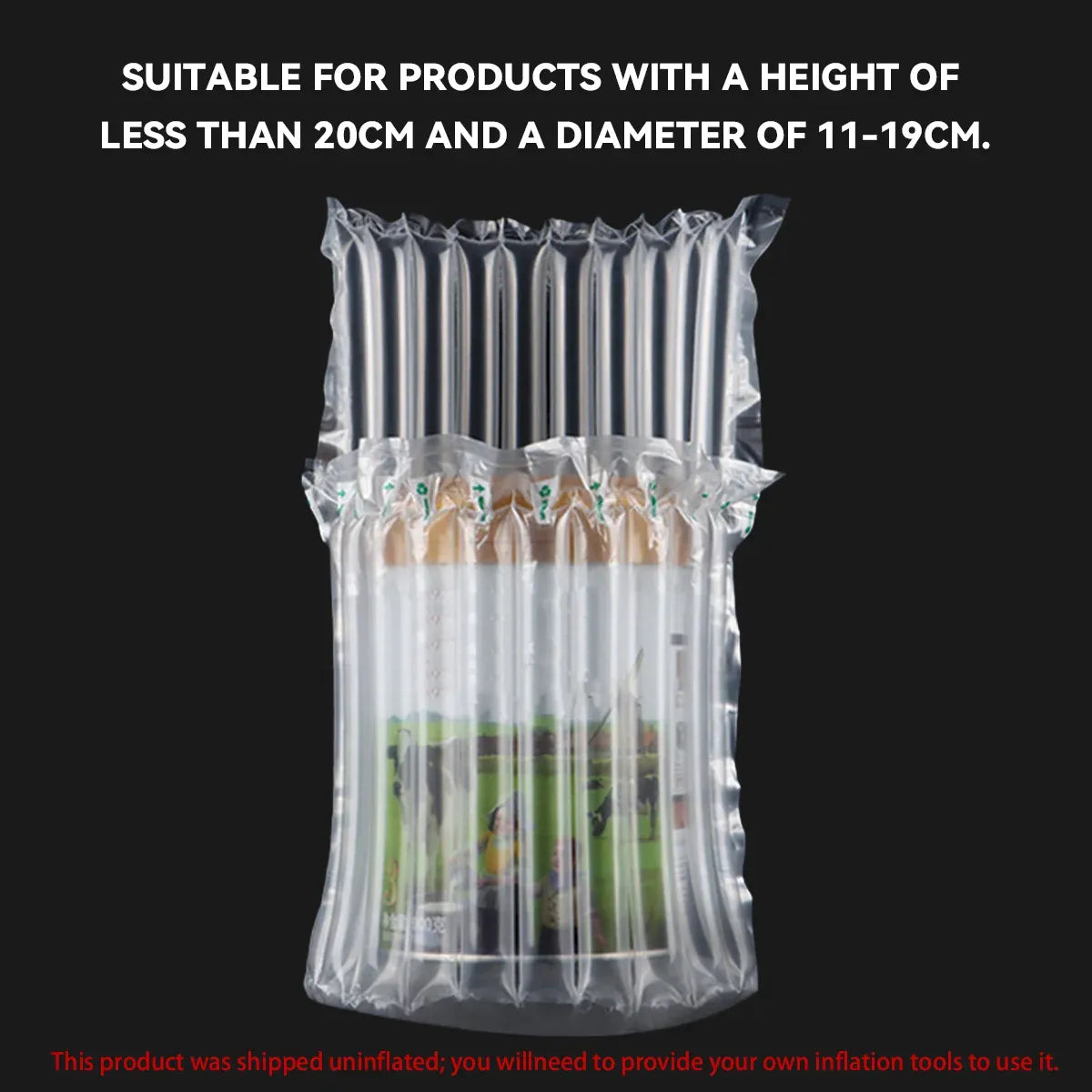 100PCS Air Column Protective Bags Shockproof Packaging for Milk Powder Cans