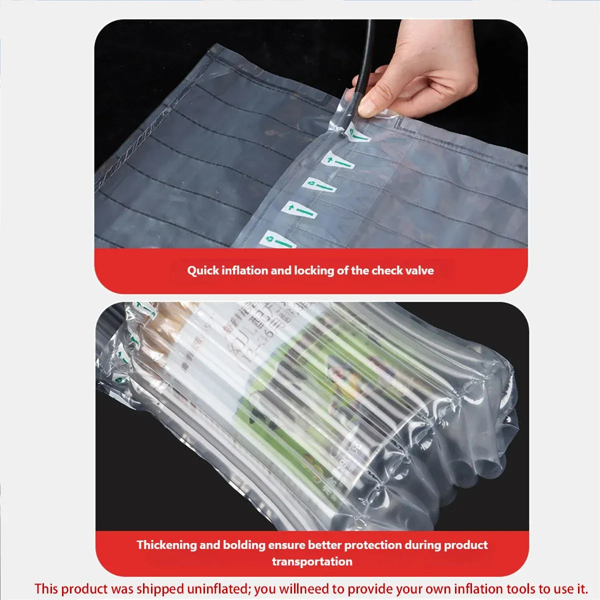 100PCS Air Column Protective Bags Shockproof Packaging for Milk Powder Cans