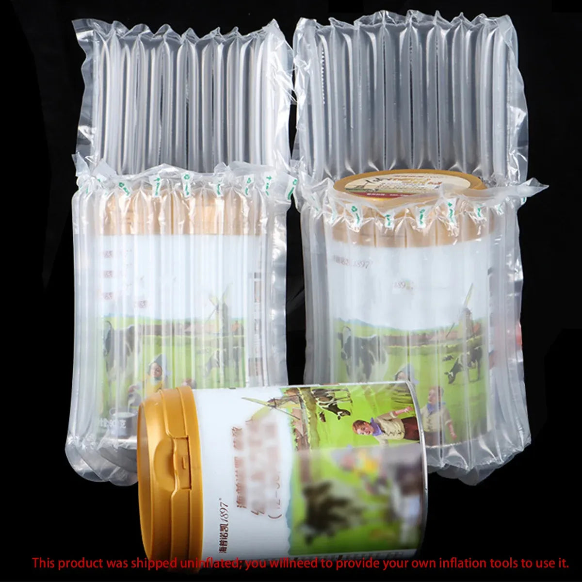 100PCS Air Column Protective Bags Shockproof Packaging for Milk Powder Cans