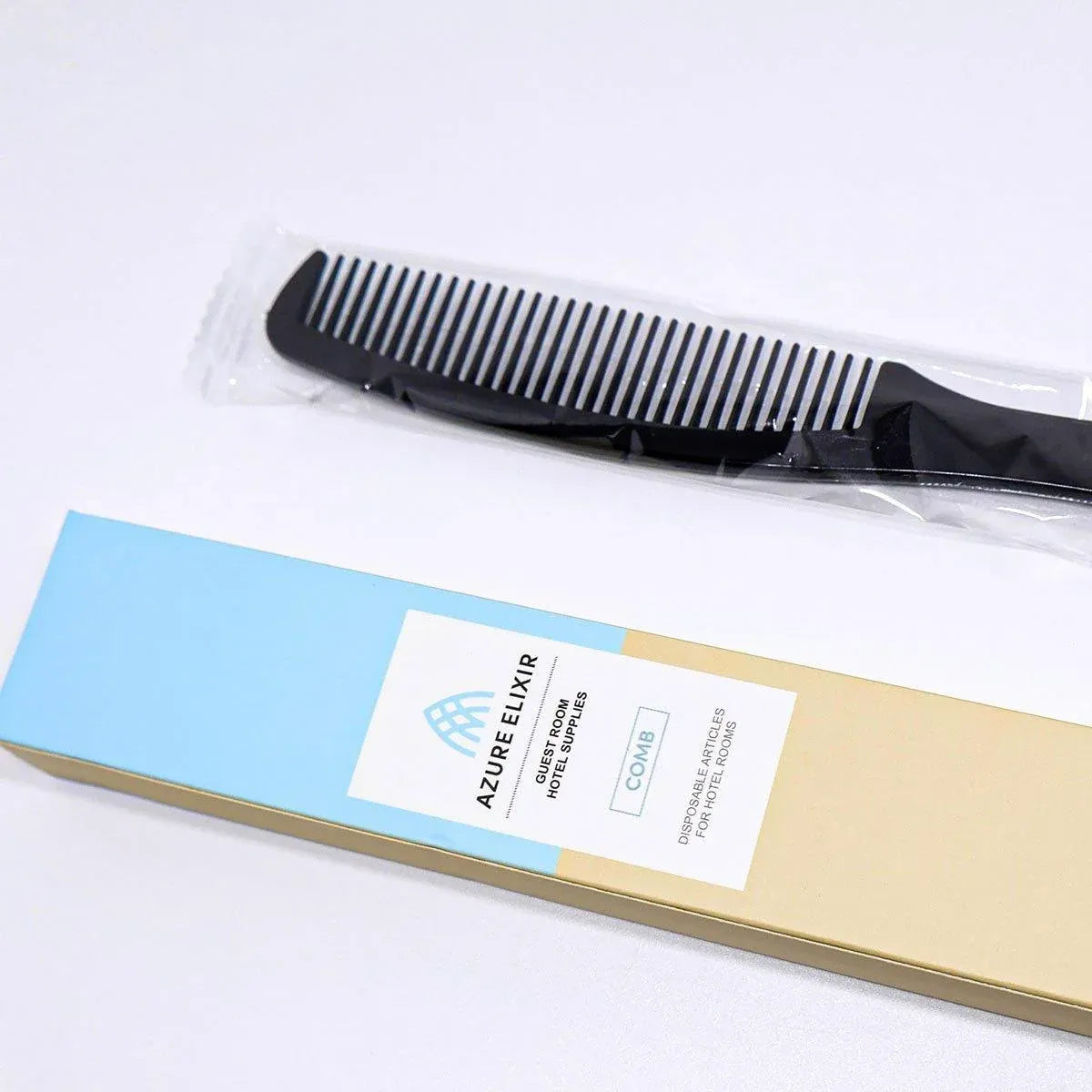 50PCS Individually Wrapped Combs for Hotel Guesthouse and Restaurant Bathroom - Black