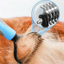 Small Dog Pet Cat Grooming Comb Brush Undercoat Rake Dematting Deshedding Trimmer - Blue