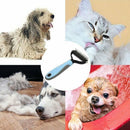 Small Dog Pet Cat Grooming Comb Brush Undercoat Rake Dematting Deshedding Trimmer - Blue