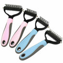 Small Dog Pet Cat Grooming Comb Brush Undercoat Rake Dematting Deshedding Trimmer - Blue