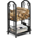 5-Piece Firewood Storage Rack and Fireplace Tool Set