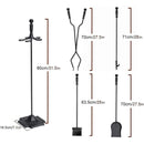 5-Piece Fireplace Tool Set with Stand