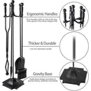 5-Piece Fireplace Tool Set with Stand