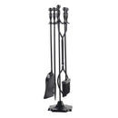 5-Piece Fireplace Tool Set with Stand