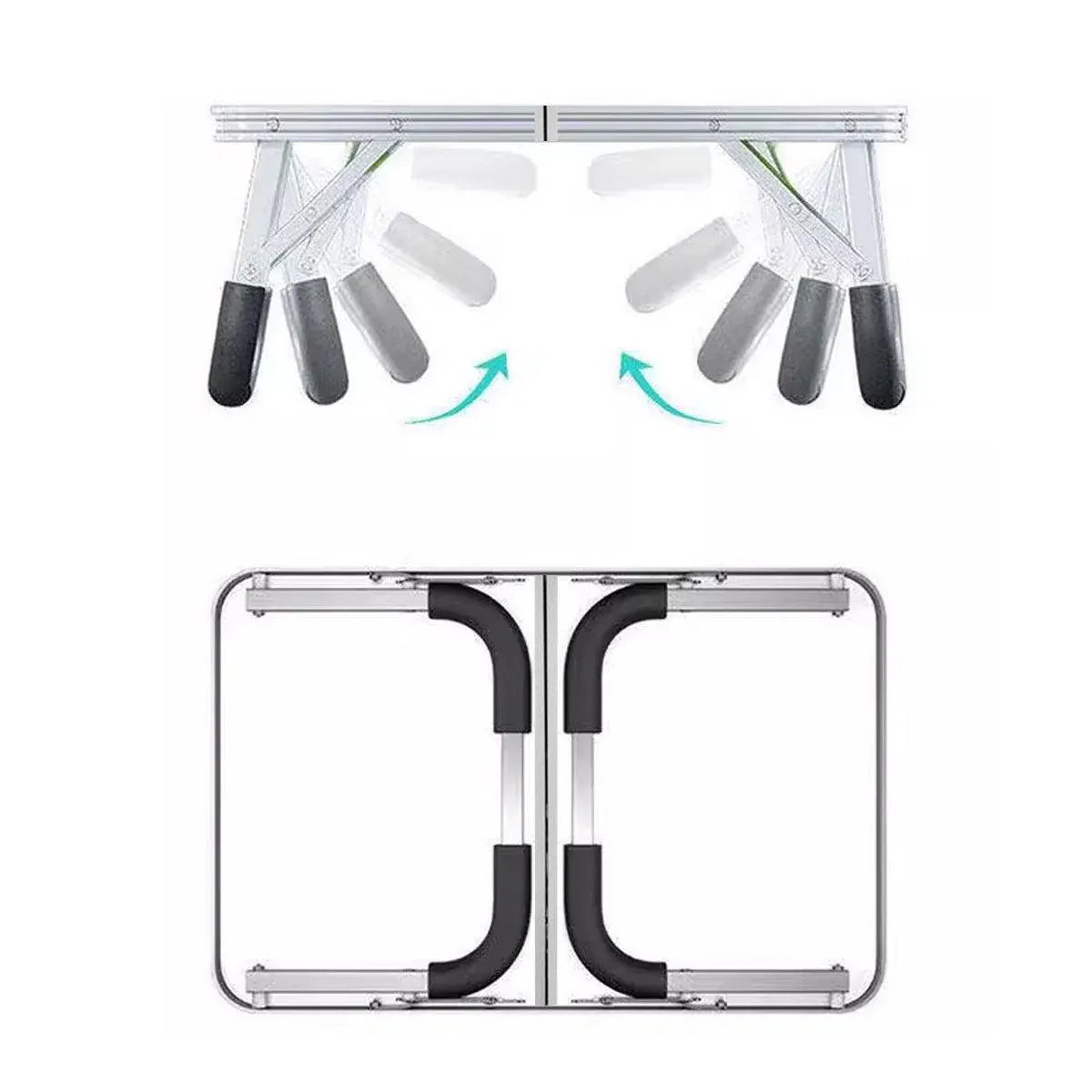 Aluminium Folding Laptop Table Portable Bed Desk Adjustable Computer Stand Tray