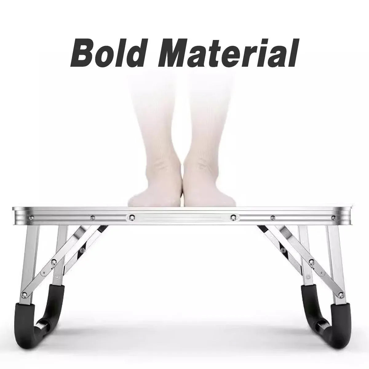 Aluminium Folding Laptop Table Portable Bed Desk Adjustable Computer Stand Tray