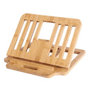 1-Piece Foldable Bamboo Laptop Stand with Adjustable Angles