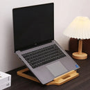 1-Piece Foldable Bamboo Laptop Stand with Adjustable Angles