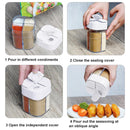 4X 4 in1 Seasoning Jar 4 Compartment Spice Storage Box Kitchen Organisation Case