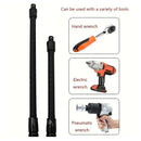 4pcs Electric Wrench Flexible Shaft Coupling Rod Spring Sleeve Universal Tool - 35cm