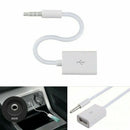 Male Cable Plug Aux Jack 3.5Mm Audio To Usb 2.0 Female Converter Cord Play Mp3