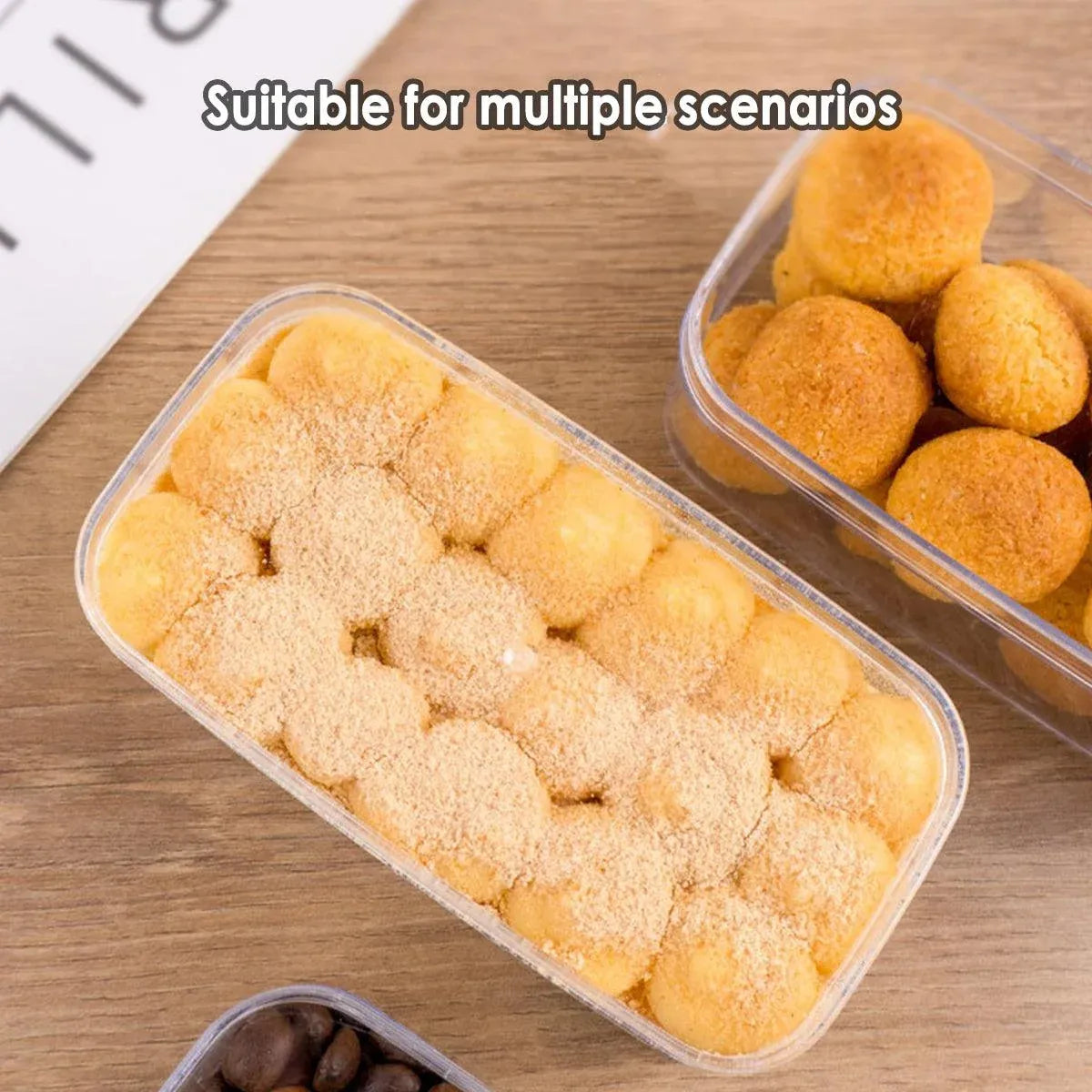 20pcs Transparent Biscuit Box Plastic Cake Box Pastry Dessert Storage Container - 7.5x7.5CM