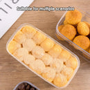 20pcs Transparent Biscuit Box Plastic Cake Box Pastry Dessert Storage Container - 7.5x7.5CM