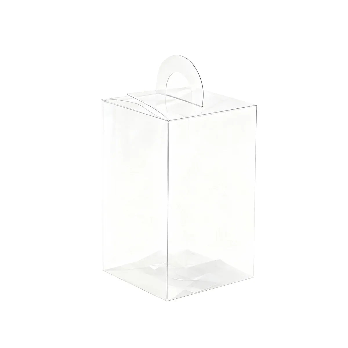 20PCS Transparent Biscuit Gift Box with Handle for Christmas Party Favors Use
